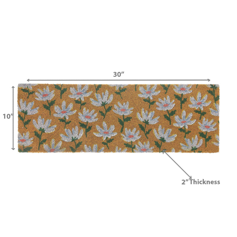 Shasta Daisy Coir Doormat
