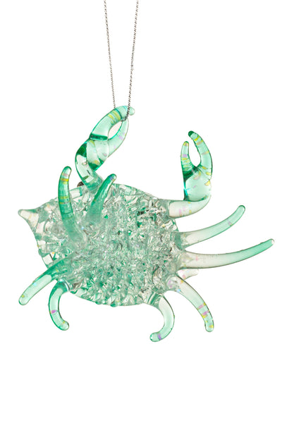 Teal Crab Ornament