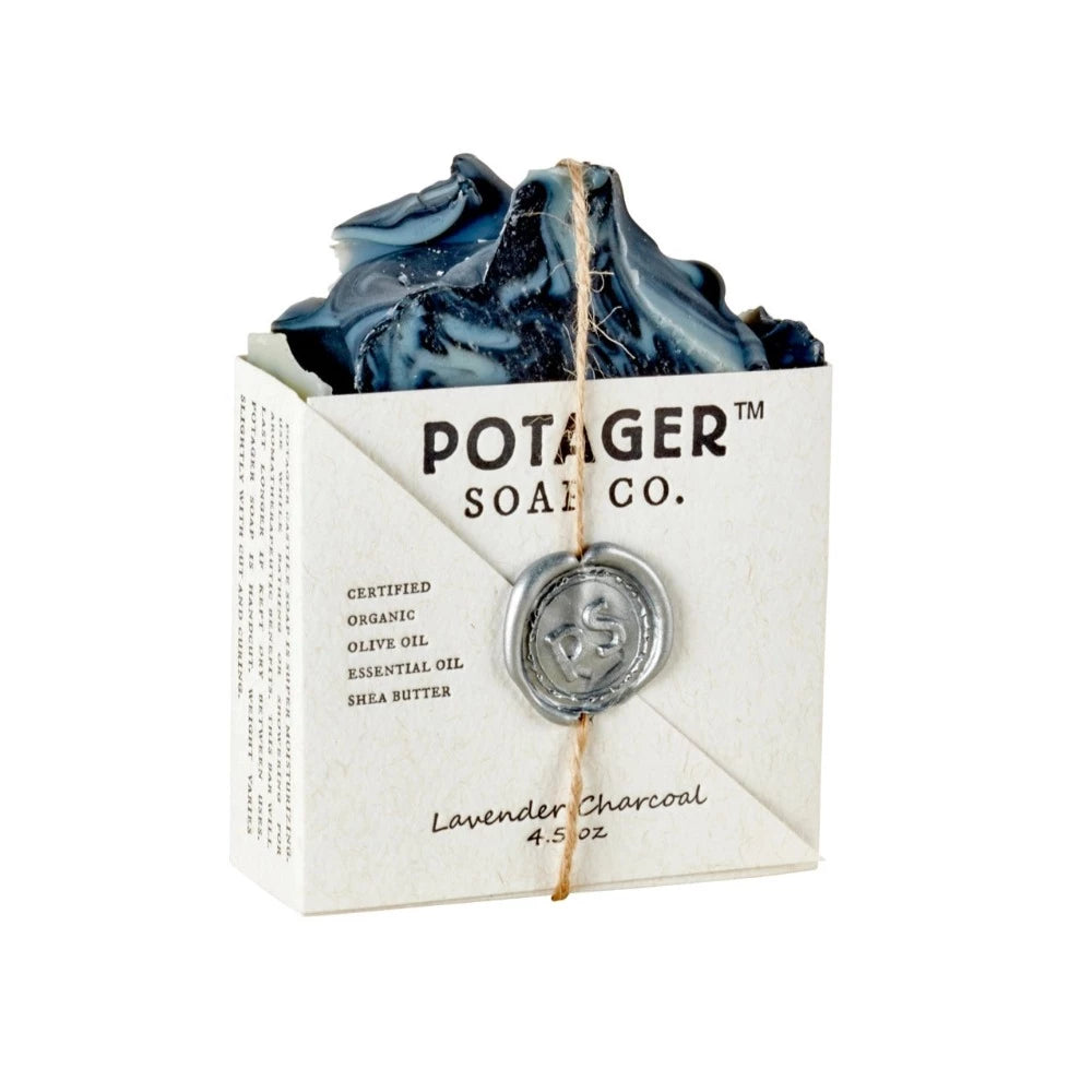 Potager Soap Company Handmade Organic Soap - Lavender Charcoal | Putti 