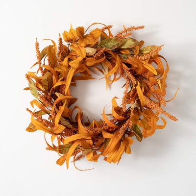 Fall Leaf & Seed Wreath | Putti Autumn Thanksgiving Celebrations