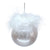 Mottled Blush Pink with Feathers Glass Ornament | Putti Christmas 