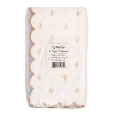 Cottontail Gold Floral Dinner Napkin