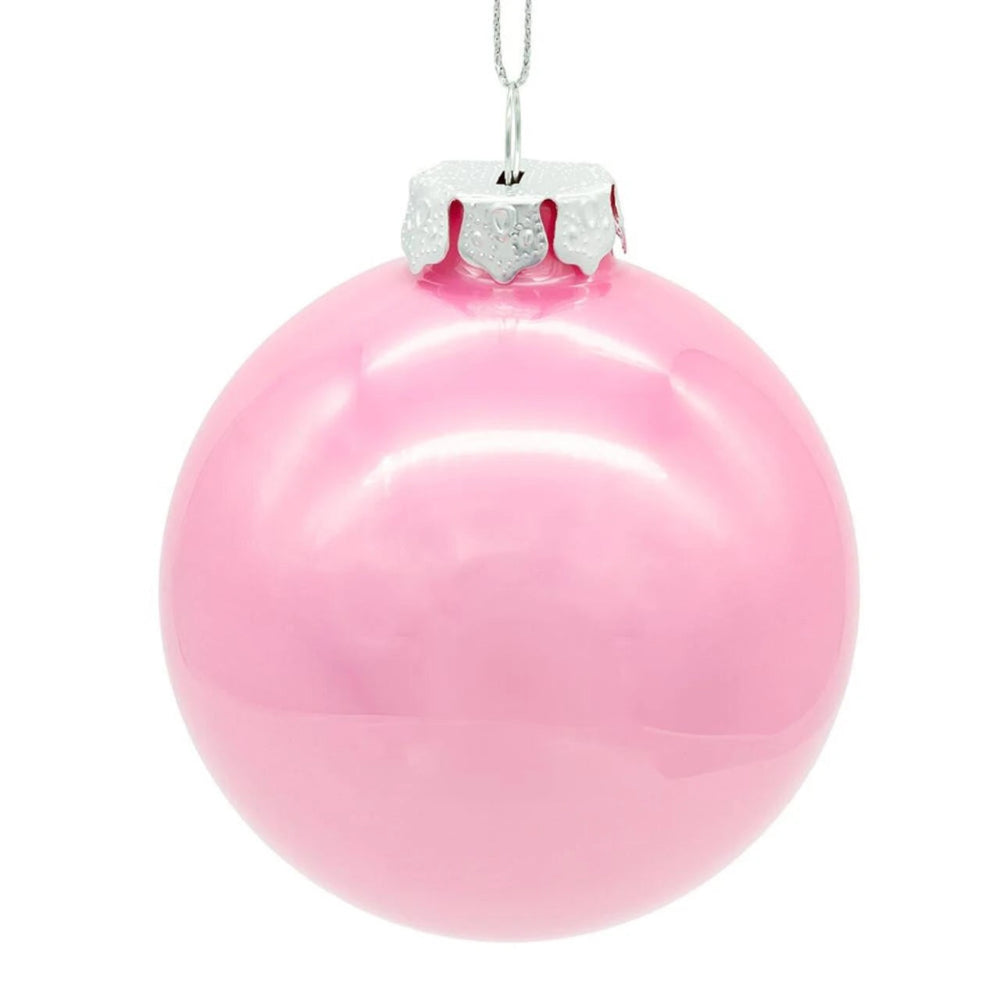 Pearlized Pink Glass Ball Ornaments| Putti Christmas Decorations
