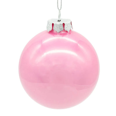 Pearlized Pink Glass Ball Ornaments| Putti Christmas Decorations