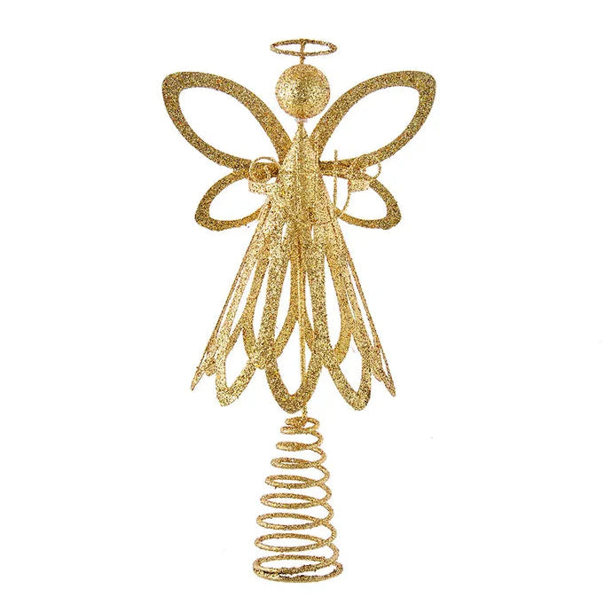 Kurt Adler Gold Glittered Angel Treetoper | Putti Christmas 