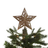 Gold Glitter 5 Point Star Tree Topper | Putti Christmas Decorations