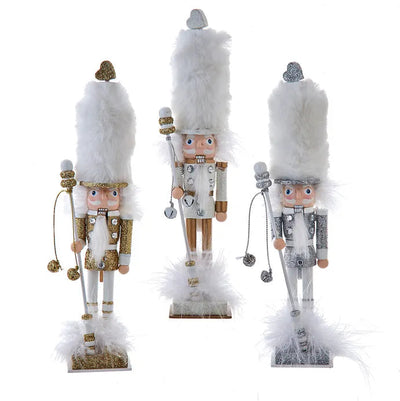 Hollywood Nutcrackers™ Gold, White & Silver Tree Hat Nutcrackers | Putti Christmas