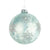 Sage Green with Snowflakes Glass Ball Ornament