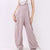 Plain Linen Mix Wide Leg Jumpsuit - Pink  | Putti Fine Fashions 