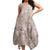 Floral Sleeveless Linen Dress - Mocha