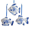 Blue Delft Porcelain Fish Ornament | Putti Christmas Decorations