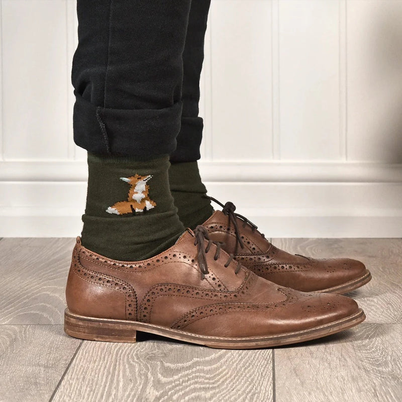 Soapie Allport Men’s “Foxes” Socks | Putti Fine Fashions 