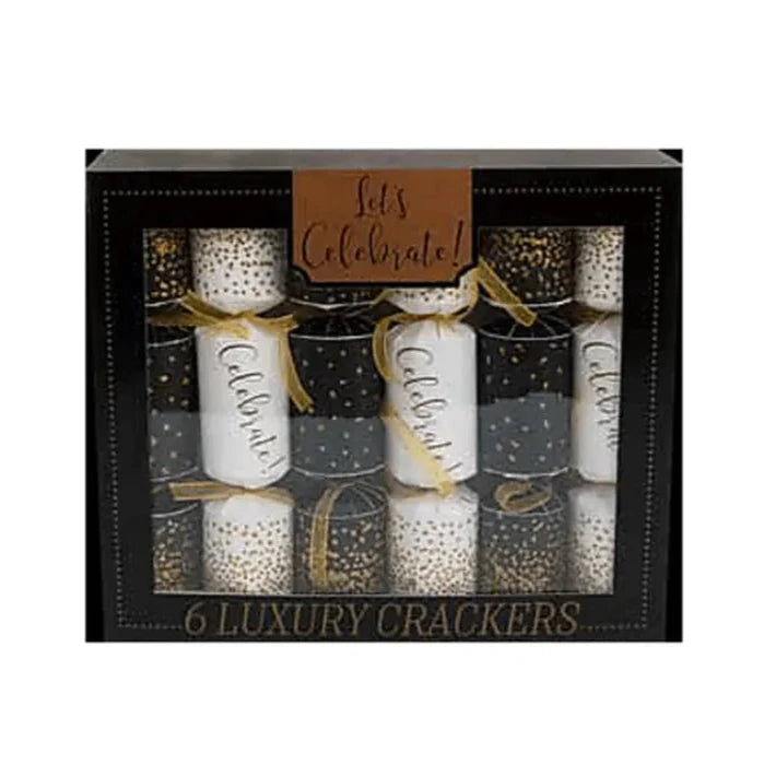 "Celebrate" Black and Gold Crackers