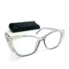Jacqueline Kent Crystal Wing Tip Readers - Clear