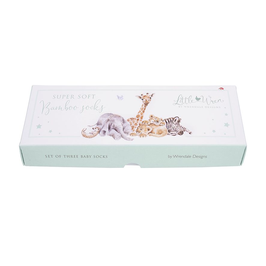 Wrendale "Little Savannah" African Animals Baby Socks | Le Petite Putti