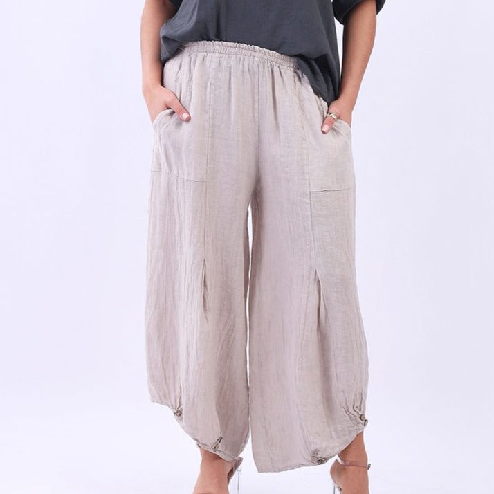 Wide Leg Linen Lantern Pants | Putti Fine Fashions 
