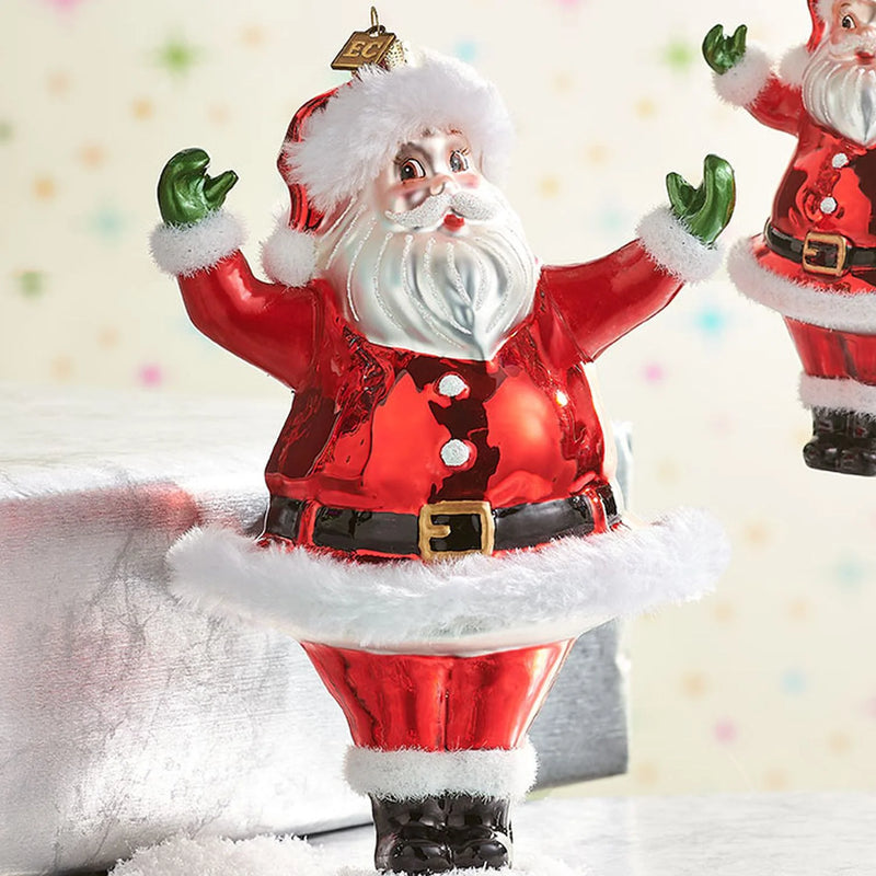 Eric Cortina "Retro Santa" Glass Ornament