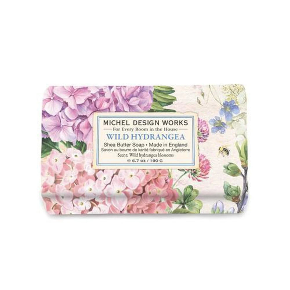 Michel Design Works Wild Hydrangea Medium Soap Bar | Putti Fine Furnishings 