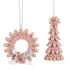 Pink Ballet Shoes Wreath Ornament