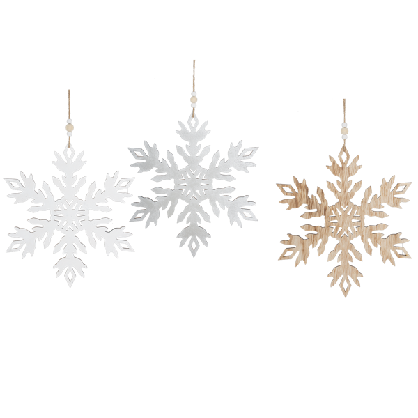 Large Wood Snowflake Ornament