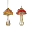 Beaded Mushroom Glass Ornament - Gold | Putti Chridstmas Decorations