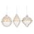 Gold & White Frost Ornaments