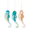 Coral Seahorse Glass Ornament | Putti Christmas Decorations