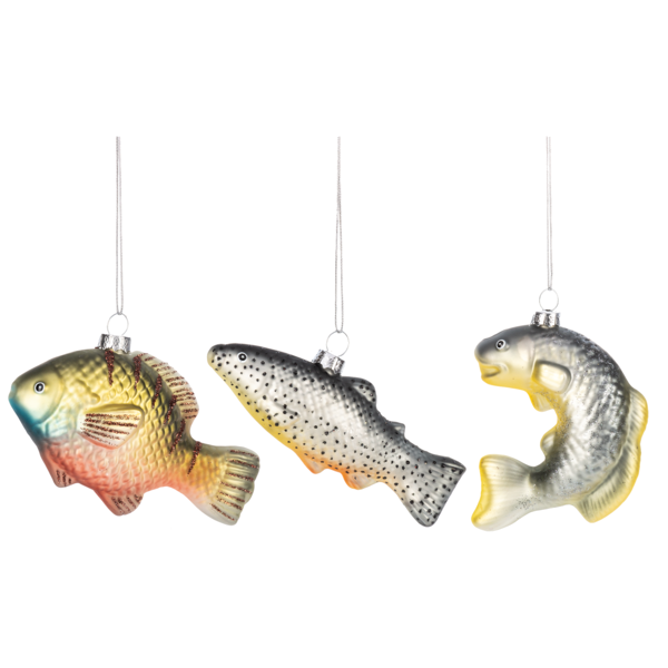 Freshwater Fish Glass Ornament | Putti Christmas Decorations 