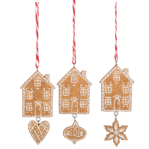 Gingerbread House Cookie Ornament  | Putti Christmas Decorations 