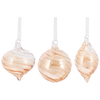 Gold Swirl Glass Ornament | Putti Christmas Celebrations