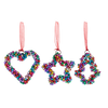 Multi Color Holiday Icon Bell Ornament | Putti Christmas Decorations