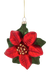 Poinsettia Head Glass Ornament  | Putti Fine Furnishings 