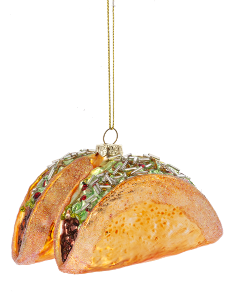 Tacos Glass Ornament | Putti Fine Furnishings 