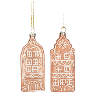 Gingerbread Townhouse Glass Ornament  | Putti Celebrations Canada