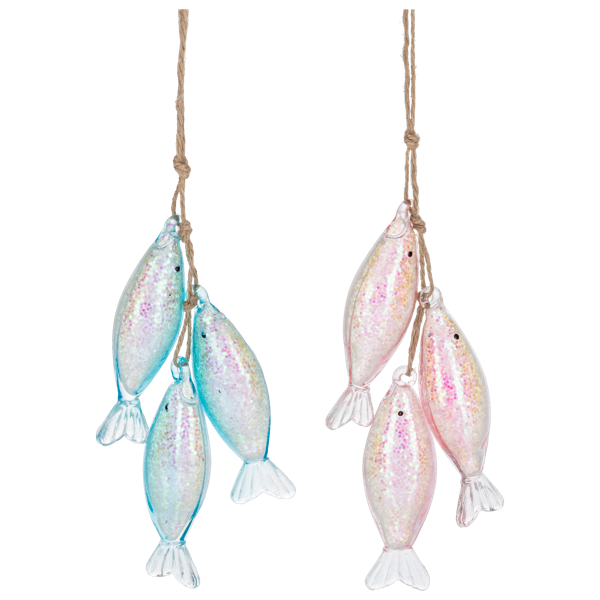 Fish Cluster Glass Ornament