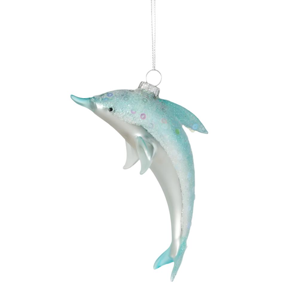 Dolphin Glass Ornament | Putti Christmas Drcorations 
