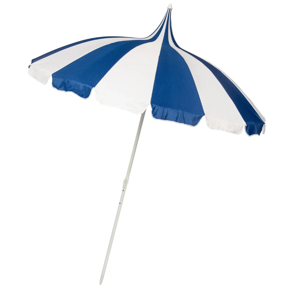 Navy and White Garden Parasol Umbrella | Putti Fine Furnishings 