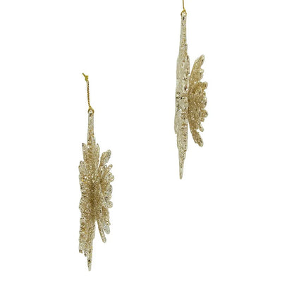Platinum Pearl & Gem Snowflake Ornament  | Putti Christmas Decorations