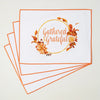 Floral "Gathered Grateful" Thanksgiving Placemat