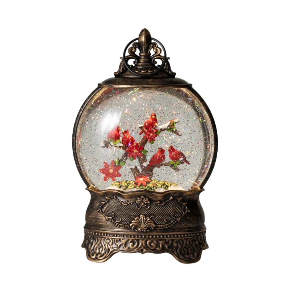 Cardinal Scene LED Lantern  | Putti Christmas Canada 