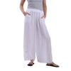 Raw Edge Wide Leg Solid Linen Trouser