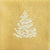 Francoise Paviot "Sapin Roi Des Forets Or" Cocktail Napkin