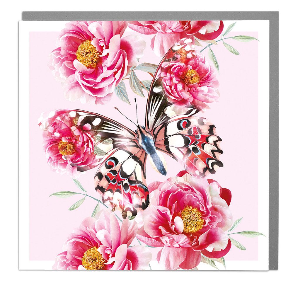 Butterfly Flowers Greeting Card | Putti Celebrations 