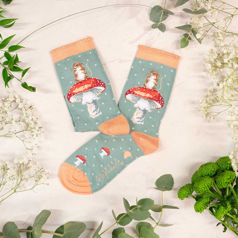 "He's a Fungi" Women's Mouse Socks  | Putti Fine Fashions 