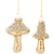 Gold Mushroom Glass Clip Ornament