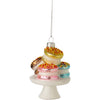 Macarons on Pedestal Glass Ornament | Putti Christmas Decorations