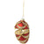 Red with Gold & Silver Swags Glass Egg Trinket Ornament | Putti Christmas Decorations 