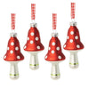 Mushroom Glass Ornaments - set of 4 | Putti Christmas Decorations