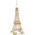 Gold Eiffel Tower Glass Ornament