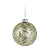 Antique Mercury Glass Ball Ornament with Holly  | Putti Christmas